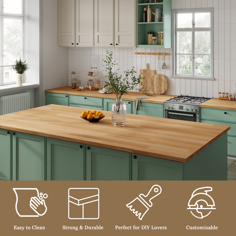 George Oliver Butcher Block Countertop, Unfinished Solid Birch